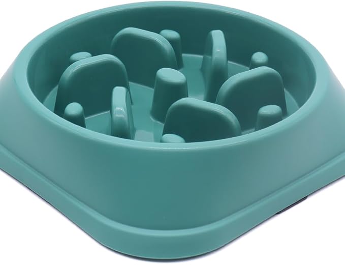 Slow Feeder Dog Bowl — Stop Bloat & Choking, Anti-Gulping Puzzle Dog Food Bowl for Fast Eaters, Non-Slip Maze Dish Slows Eating by 10x, Dishwasher Safe BPA-Free PP, 2 Cup for Medium Large Dogs by Unknown