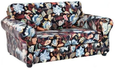 hyha Stretch Couch Cover, Sofa Covers for 2 Separate Cushion Couch Washable | Loveseat Cover, Floral Pattern, Printed, 3 Pieces, 2 Seater Furniture Protector with Elastic Bottom for Dogs, Pet Friendly - Image 9