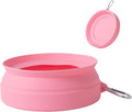 SLSON Spill Proof Dog Water Bowl for Cars,Collapsible No Splash Dog Travel Bowls Integrated Molding Portable Pet Bowl for Road Trip Truck,RV,SUV,Boat Accessories (Pink) by SLSON