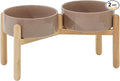 Havniva Ceramic Dog Bowls Elevated, Raised Dog Food Bowl for Large Dogs | 8.3” Elevated Dog Bowls, Non-Slip Wood Stand, Dog Food and Water Bowl Set, Dog Feeding Dish, Large Capacity Pet Water Bowl by Havniva