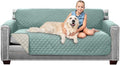 Sofa Shield® Couch Sofa Slip Cover for Dogs with Strap, Seafoam Cream | Reversible Furniture Protector, Stain and Tear Resistant Cushion Cover, Machine Washable Slipcover for Pets, Cats 70 inch by SofaShield