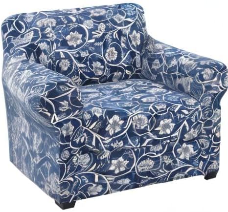 hyha Stretch Couch Covers, Chair/Sofa Covers, Armchair Slipcover for Dogs | Floral Pattern, Printed, 2 Pieces, Separate Couch Cushion Slipcover, Soft Chair Cover with Elastic Bottom for Pets (Armchair) - Image 9