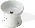 Necoichi Ceramic Raised Cat Food Bowl, Whisker-Friendly (Cats, Large Flat) by NECOICHI