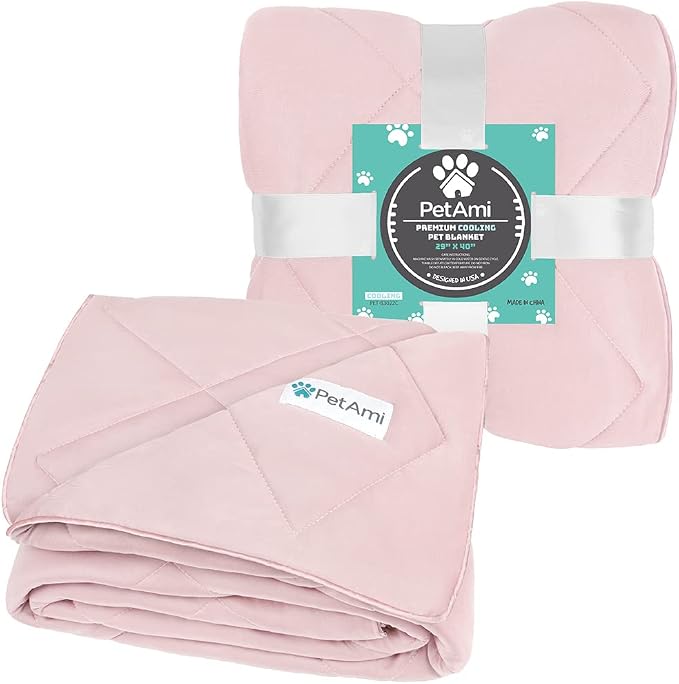 PetAmi Premium Cooling Dog Blanket | Lightweight Fluffy Pet Throw Blanket Bed Cover for Dogs, Cat, Puppies | Pet Blanket Furniture Protector Couch Sofa | Reversible Fuzzy Cozy | 29x40, Pink - Image 6