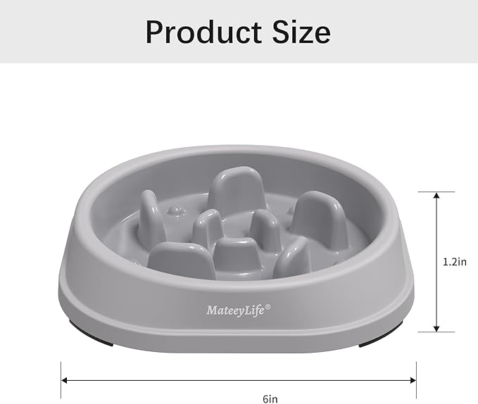 MateeyLife 2-Pack Slow Feeder Dog Bowls, 1 Cup, Dog Puzzle Feeder Bowl | Food-contact safe, dishwasher safe, non-slip base, maze design, for fast eaters, for dogs and cats, daily mealtimes - Image 3