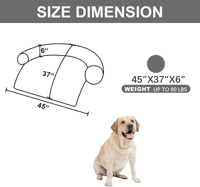 Calming Dogs/Cats Bed Mats, Dog Pad Washable Removable Couch Cover, Plush Long Fur Mat for Pets, Waterproof Lining, Perfect for Small, Medium and Large Dogs and Cats (Dark Gray, 45"x37") - Image 2