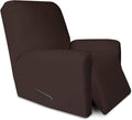 PureFit Stretc Recliner Chair Covers Fleece Soft Couch Covers for Sofa | Chocolate 4-Pieces Recliner Slipcover Pocket Couch Protector, Fleece Sofa Cover Washable with Non Slip Elastic Bottom by PureFit