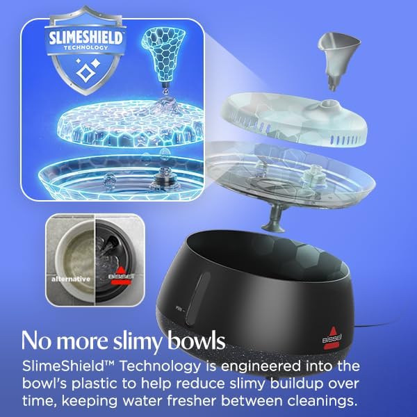 BISSELL HydrateWell Cat Water Fountain, 91oz, 4408 | Wireless pump; SlimeShield technology; 5-layer filtration; ultra-quiet operation; automatic dispensing - Image 2
