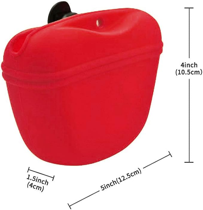 RoyalCare Silicone Dog Treat Pouch-Small Training Bag-Portable Dog Treat Bag for Leash with Magnetic Closure and Waist Clip[US Design Patent] - Image 2