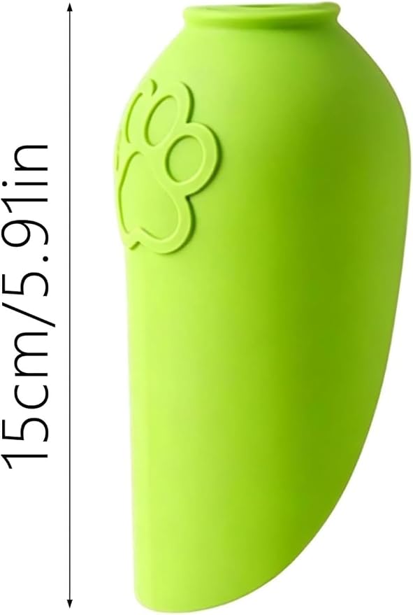 Dog Water Bottle Adapter Portable Silicone Dog Water Dispenser for Standard Water Bottles Leak Proof Outdoor Pet Water Feeder Bowl for Dog Cat Walking Hiking Travel Foldable Leaf Design - Image 2