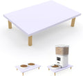 Elevated Cat Food Stand, Raised Pet Feeding Table for Cats and Dogs | Compatible with Most Bowls & Automatic Feeders, Elevated Cat Feeding Station, Cat Feeder Stand, Solid Wood, Healthy Posture by KCLROEO