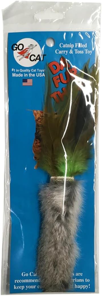GoCat Da Fur Thing Cat Toy, Rabbit Fur and Feather Toy Stuffed with Catnip - Image 4