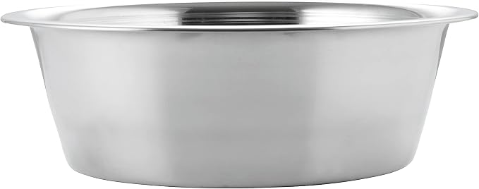 11 Cups Stainless Steel Dog Bowls, 10" Diameter, 3" Height, Double Pack, Dishwasher Safe | 3" Height , Dishwasher Safe Bowl - Image 2