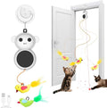Automatic Laser Cat Toy with Interactive Flying Bird Feather, Natural White | Catpick toy Doorway Toys with Hanging Feather Bird for Exercise& Enrichment, for Indoor Adult Cats by Unknown