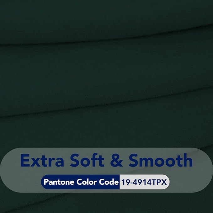 PureFit Stretch Oversized Couch Covers Fleece Sofa Slipcovers Deep Teal | 1-Piece Sofa Cover Washable Soft Couch Protector, Couch Slipcover with Non Skid Foam and Elastic Bottom for Kids, Dogs - Image 5
