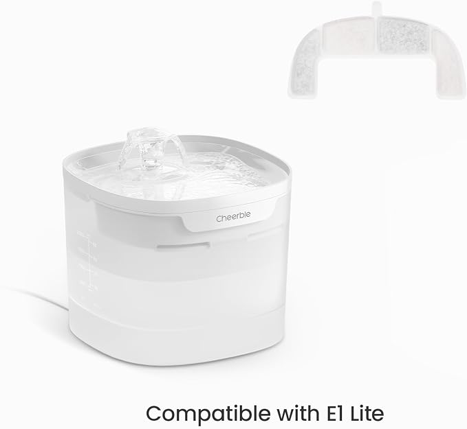 Cheerble Pumpless Pet Water Elfin Fountain E1 Lite Replacement Filter-8-Pack - Image 6