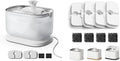 PETLIBRO Cat Water Fountain + PETLIBRO Genuine 4 Packs Filters, Cat Fountain Indoor Stainless Steel Tray, 2.5L/84oz Wireless Pump Pet Water Fountain, Cat Water Dispenser with Two Flow Modes by Unknown
