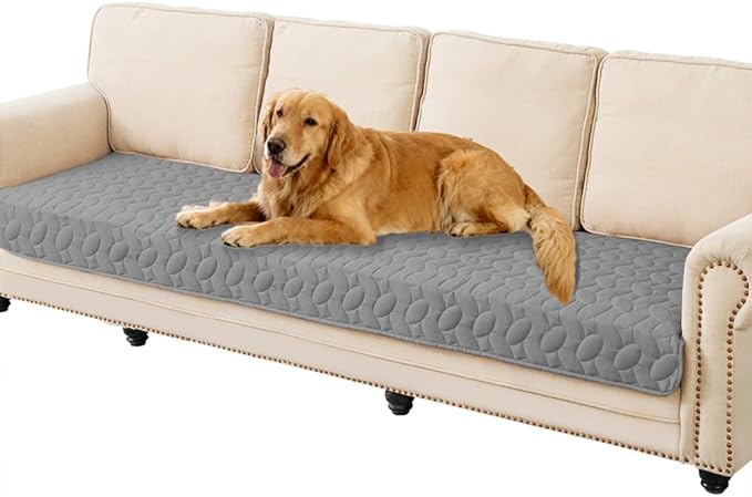 Ameritex Waterproof Pet Bed Cover Anti-Slip Dog Bed Blanket for Sofa and Furniture Waterproof New Pattern Design (Lightgrey, 30x90 Inch (Pack of 1)) by Ameritex