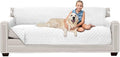 Sofa Shield® Couch Oversize Sofa Slip Cover for Dogs with Strap, White | Reversible Furniture Protector, Stain and Tear Resistant Cushion Cover, Machine Washable Slipcover for Pets, Cats 70 inch by SofaShield