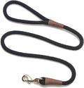 Mendota Pet Snap Leash - British-Style Braided Dog Lead, Made in The USA - Black, 3/8 in x 6 ft - for Small/Medium Breeds by MendotaPet
