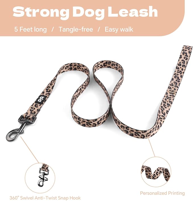 Dog Harness Leash Set Adjustable Heavy Duty No Pull Halter Harnesses for Small Medium Large Breed Dogs Back Clip Anti-Twist Perfect for Walking - Image 4
