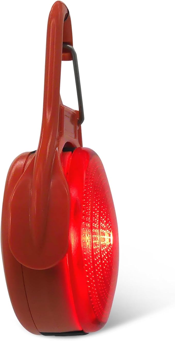 Rechargeable Adventure Light | Water Resistant Bright LED Clip-On Flashing Safety Light for Dog Walking, Running and All Outdoor Activities (Red) - Image 5