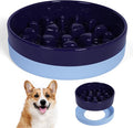 Sted Ceramic Slow Feeder Dog Bowls with Silicone Base | Slow Feeding Dog Bowl Small Medium Breed, Dogs Food Bowls for Fast Eaters, Puzzle Dogs Food Bowl, Maze Blue by Sted