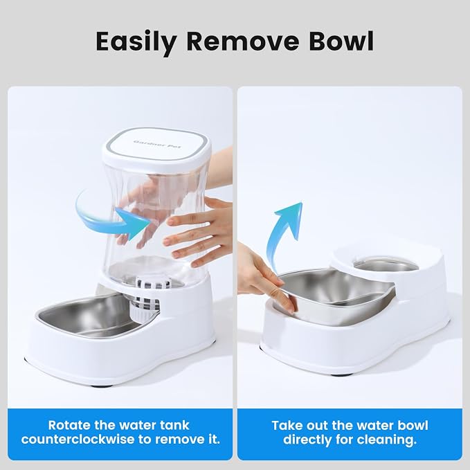 Gardner Pet Automatic Dog Water Dispenser Gravity Stainless Steel Water Waterer Feeder, Large Capacity Water Feeding Bowls for Medium & Large-Sized Dogs Cats Other Pets -(2.1 Gallon) - Image 8