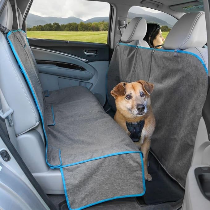 Kurgo Coast to Coast Hammock, Heather Grey, 55" Wide | Full-Coverage Seat Cover with Rufftex Floor Guard, Protects from Muddy Paws & Pet Hair, Water & Stain Resistant, Secure Fit - Image 5