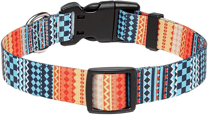 Mihqy Dog Collar for Small Dogs Puppy Cats, Bohemian Orange,XS | Neck Fit 7.9"-11.8", Multiple Patterns，4 Sizes for Small Medium Large Dogs, Comfortable for Walks and Outdoor Hikes - Image 2