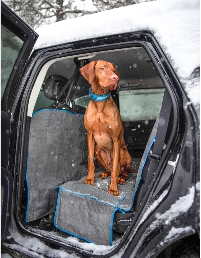 Kurgo Coast to Coast Hammock, Heather Grey, 55" Wide | Full-Coverage Seat Cover with Rufftex Floor Guard, Protects from Muddy Paws & Pet Hair, Water & Stain Resistant, Secure Fit - Image 4