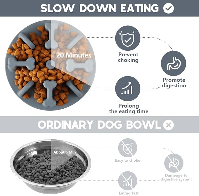 Soft Silicone Anti-Choking Puzzle Slow Feeder Insert, Anti-Slip for Dog Bowls - Image 5
