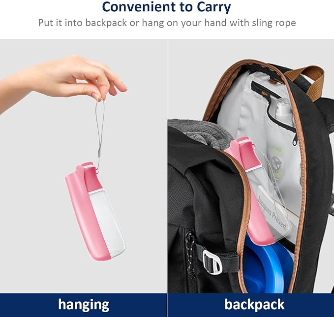 WePet Foldable Portable Dog Water Bottle Puppy Water Dispenser with Drinking Feeder, 19 OZ, High-Temperature Resistant Leak Proof for Pets Outdoor Walking, Hiking, Travel, Food Grade Plastic BPA Free - Image 6