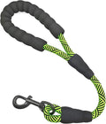 Short Dog Leash 18 Inch Rope Traffic Leash with Padded Dog Handle | 1.5FT Dog Lead 1/2” Strong Nylon Tab for Medium Large Dogs Control Training Walking (Green) by Mycicy