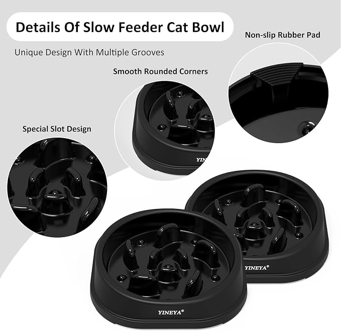 YINEYA Anti-Choking Slow Feeder Dog Bowls Small Size Dog, Slow Feeder Cat Bowl, Supplies and Puzzle for Pet - Image 4