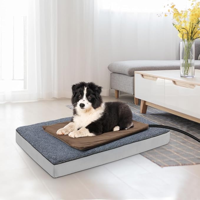 NAMOTEK Pet Heating Pad, Waterproof Heated Mat with Chew Resistant Cord Safe Electric Auto Constant Temperature Heating Pad for Dogs and Cats Indoor Warming Pad 19.7" x15.7" - Image 7