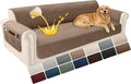 Velvet 100% Waterproof Couch Cover for Dogs Washable Sofa Covers for 3 Cushion Couch Pet Friendly Oversized Sofa Slipcovers Non Slip Furniture Protector with Pockets (XX-Large, Camel) by YUEVELLASofaCover