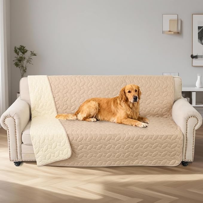 Ameritex Pet Bed Cover Dog Bed Blanket for Sofa and Furniture Waterproof New Pattern Design (40x50 Inch, Beige) - Image 6