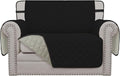 Easy-Going Reversible Couch Cover, Chair 30 in, Black/Beige | Machine Washable Slipcover For Dogs, Water Resistant Furniture Mat For Living Room, Non-Slip Sofa Cover, Pet Friendly by Easy-Going