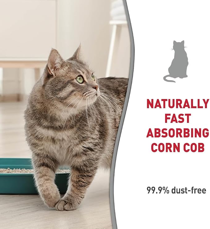 Nature's Miracle Premium Clumping Corn Cob Litter, Tough Odor Bio-Enzymatic Formula, Dust Free, 18lb (2 pack) - Image 4
