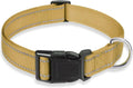Reflective Dog Collar, Puppy Collar with Buckle Adjustable, Brown XS | Breathable Nylon Collars for Small Medium Large Dogs, No Chafing on Walks and Outdoor Hikes, Metal D-Ring, Night Safety by BOOMIBOO