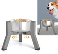 SHAINFUN Raised Dog Bowl Stand, Adjustable Width 5.9-8.7'', Eelevated Dog Food Water Bowls, 7.8'' Tall, Grey-Bowl Not Included by SHAINFUN