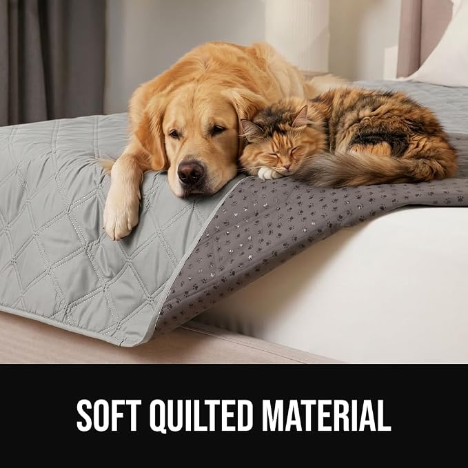 GORILLA GRIP® Waterproof Dog Blanket, Couch Cover for Dogs, 82x102 Gray | Silicone Grip Backing, Washable, Leakproof, Protects Sofa, Sectional, Bed, Crate, Car and RV, Senior Pet Essential - Image 9