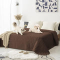 Tcksstex Waterproof and Anti-Slip Dog Bed Cover and Pet Blanket Sofa Pet Bed Mat car Incontinence Mattress Protectors Furniture Couch Cover for Most Cats Dogs, Pets （82x82-Chocolate） by TcksstexFauxFurDogBedCover