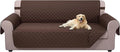 U-NICE HOME Reversible Sofa Cover Couch Cover for Dogs, Chocolate | 68''Sofa Mat Washable, Pet Friendly, Elastic Straps, Water Repellent, Furniture Protector for 3 Cushion Couch by U-NICEHOME