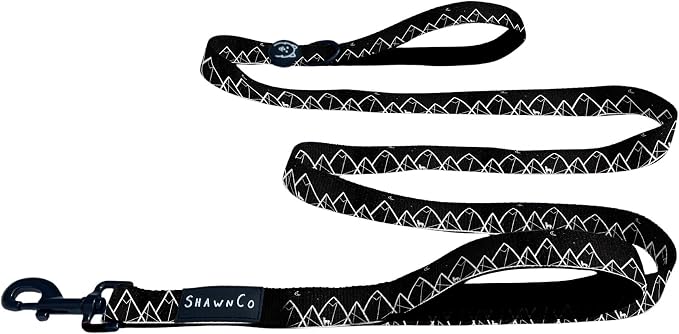 ShawnCo Dream Walk Dog Leash (Wolf Moon,M/L 6FT w/ 2 Handles) | Soft Neoprene Handle, Premium, Durable, Nylon Pet Leash for Small, Medium and Large Dogs, For Everyday Walks and Training by SHAWNCO