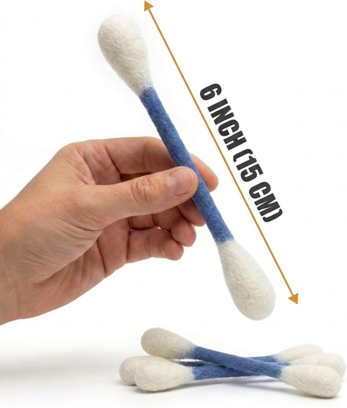 Glaciart One Swabs Cat Toys with Catnip - 6 Pk | Durable for Chew, Cute Cat Toys Interactive Kitty for Boredom, Exercise, & Play | Filled w/Organic Catnip for Anxiety & as Digestive Aid | Gift Idea - Image 2