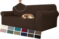 MAXIJIN Couch Covers for 3 Cushion Couch Sofa (71"-91"), 1-Piece Stretch Sofa Cover Slipcover Furniture Protector with Elastic Bottom for Kids,Dogs (Large, Diamond Pattern Coffee) by MAXIJIN