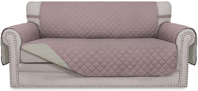 Easy-Going Reversible Couch Cover, 2 Cushion Sofa, Pink/Beige | Oversized Loveseat Slipcover For Dogs, Water Resistant Mat, Living Room, Non-Slip Sofa Cover, Pet Friendly by Easy-Going