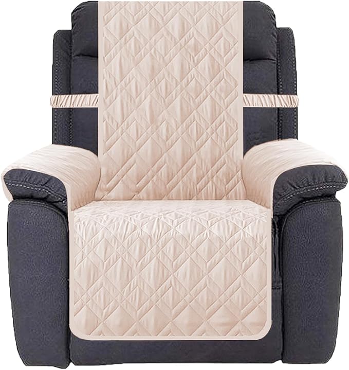 Ameritex Waterproof Nonslip Recliner Cover Stay in Place, Dog Chair Cover Furniture Protector, Ideal Recliner Slipcovers for Pets and Kids (Babypink, 30") by Ameritex